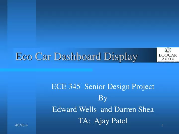 eco car dashboard display