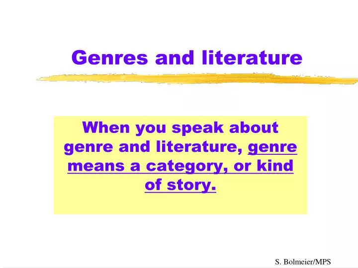 genres and literature
