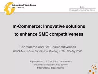 m-Commerce: Innovative solutions to enhance SME competitiveness
