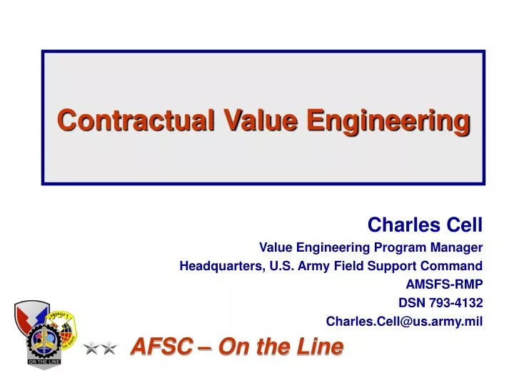 contractual value engineering