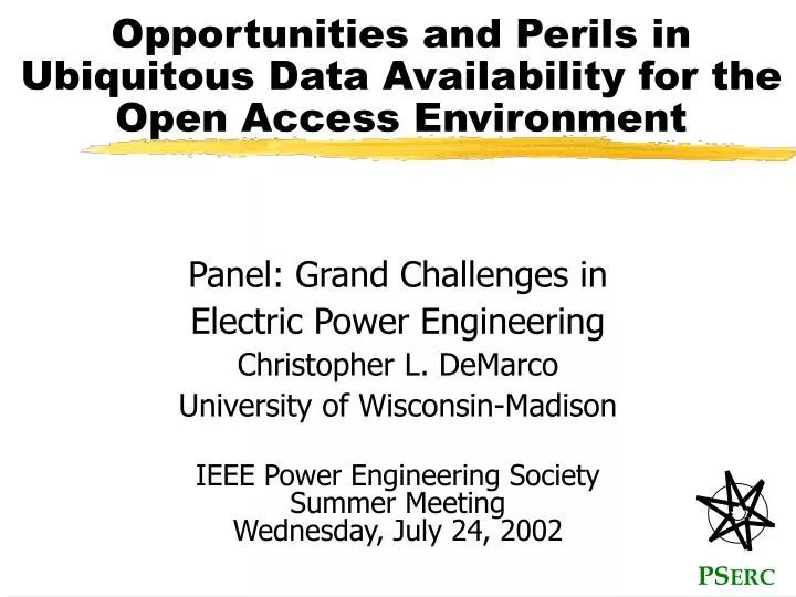 opportunities and perils in ubiquitous data availability for the open access environment
