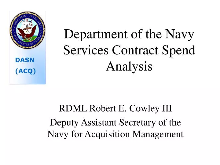 department of the navy services contract spend analysis