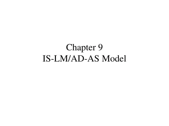 chapter 9 is lm ad as model