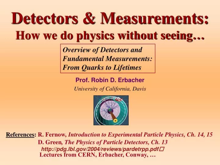 detectors measurements how we do physics without seeing