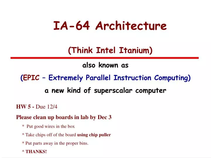 ia 64 architecture think intel itanium