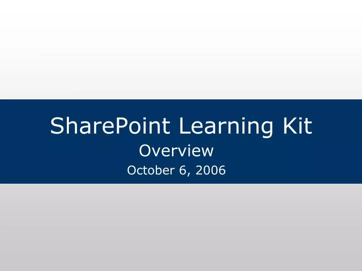 sharepoint learning kit