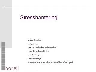 Stresshantering