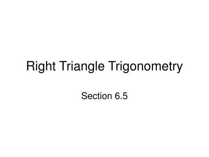 right triangle trigonometry