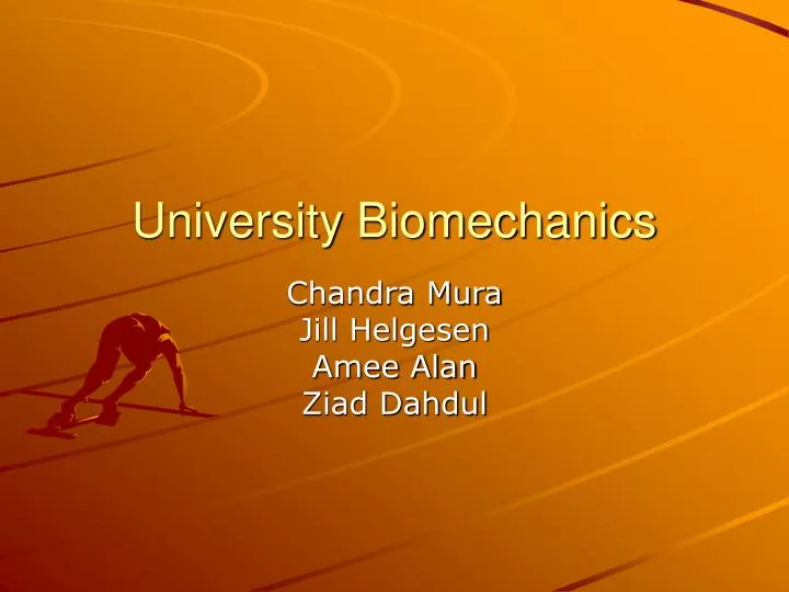 university biomechanics