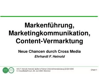 Markenführung, Marketingkommunikation, Content-Vermarktung