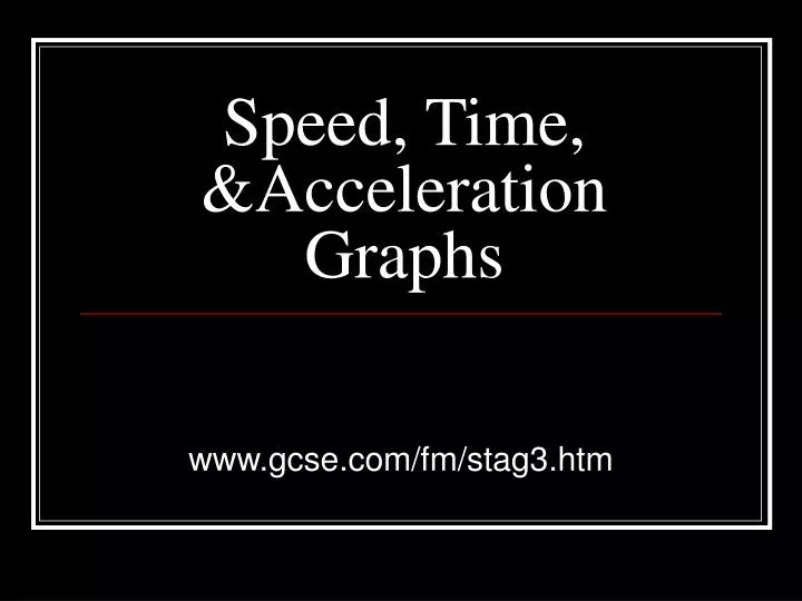 speed time acceleration graphs
