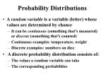 Probability Distributions - slide 1