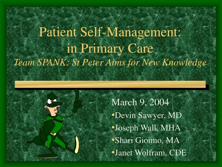 patient self management in primary care team spank st peter aims for new knowledge