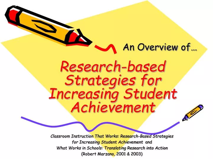 research based strategies for increasing student achievement