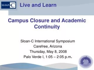 Campus Closure and Academic Continuity