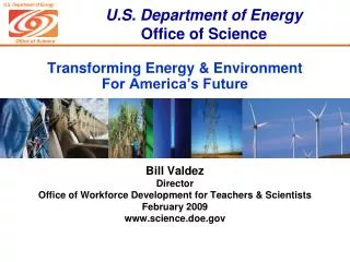 Transforming Energy &amp; Environment For America’s Future