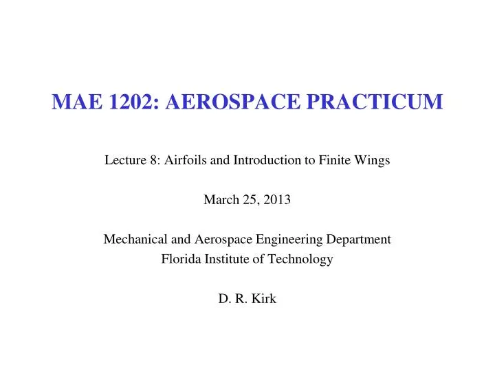 mae 1202 aerospace practicum