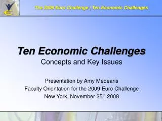 Ten Economic Challenges