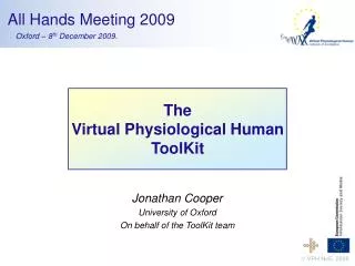 The Virtual Physiological Human ToolKit