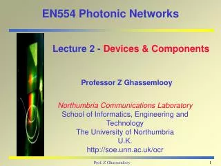 EN554 Photonic Networks