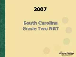 South Carolina Grade Two NRT