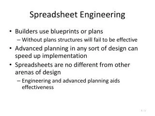 Spreadsheet Engineering
