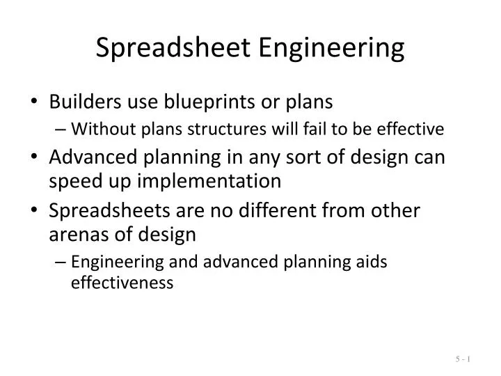 spreadsheet engineering