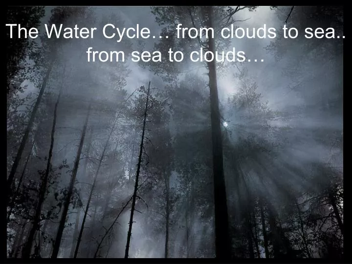the water cycle from clouds to sea from sea to clouds