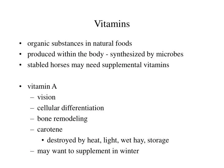 vitamins