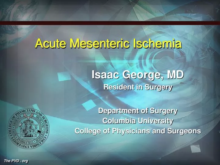 acute mesenteric ischemia