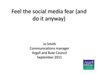 Feel the social media fear (and do it anyway)