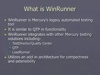 What is WinRunner