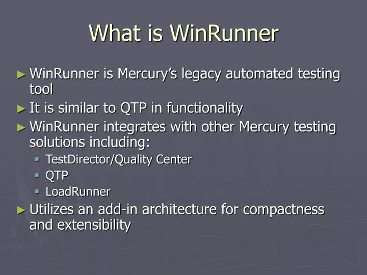 what is winrunner