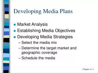 Developing Media Plans