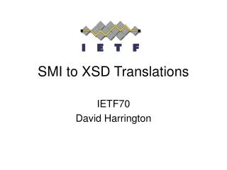 SMI to XSD Translations