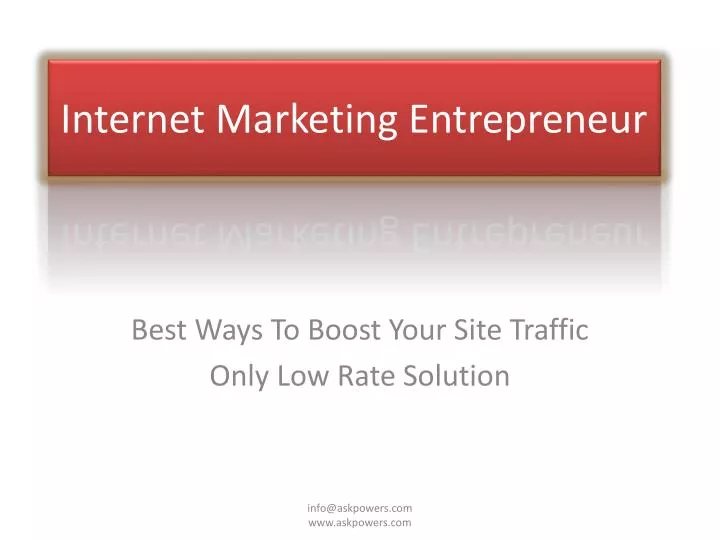 internet marketing entrepreneur