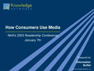 How Consumers Use Media