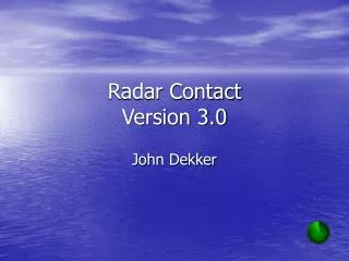 Radar Contact Version 3.0