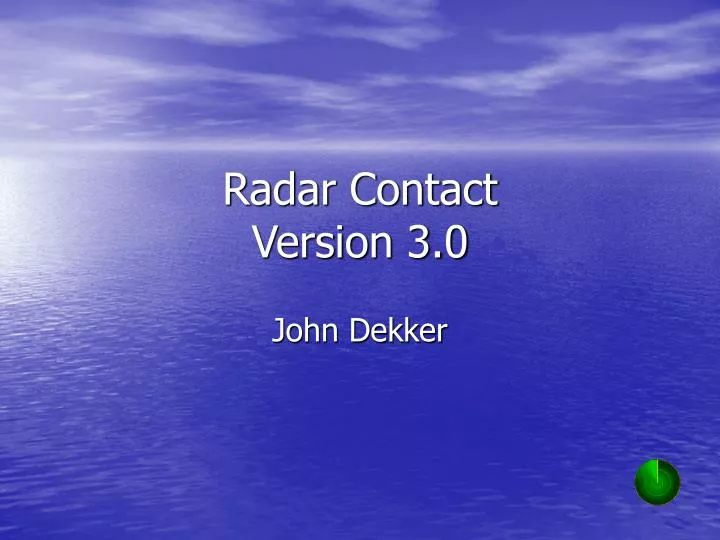 radar contact version 3 0