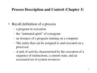 Process Description and Control (Chapter 3)