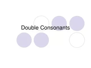 Double Consonants