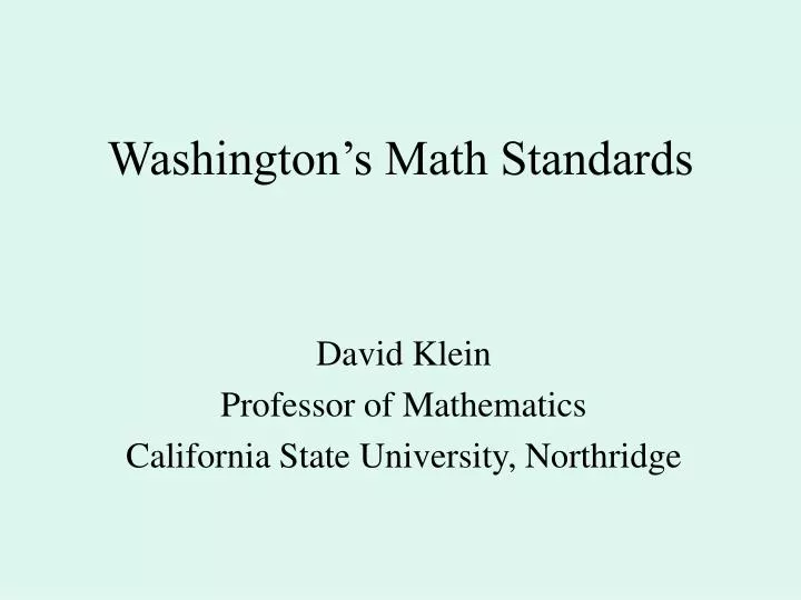 washington s math standards