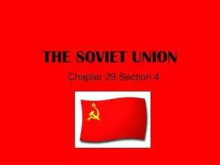THE SOVIET UNION