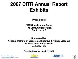 CITR Annual Report Exhibits