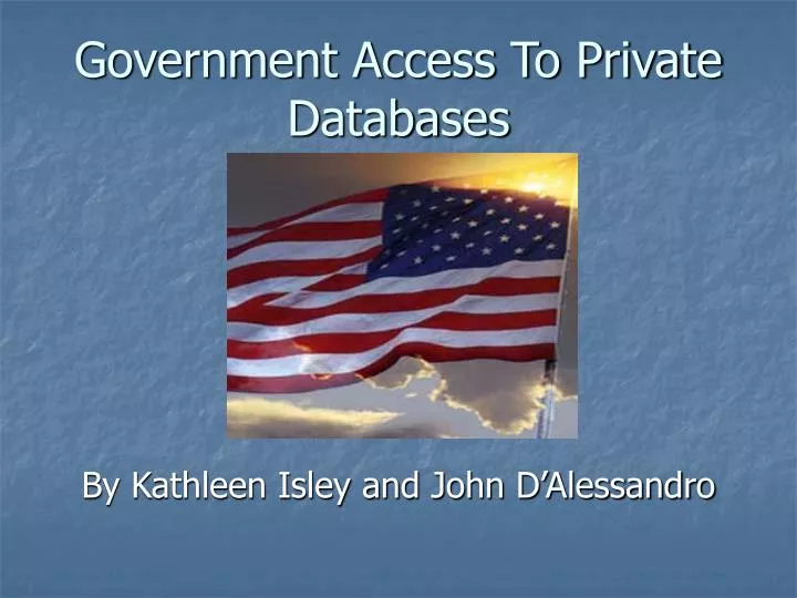 government access to private databases