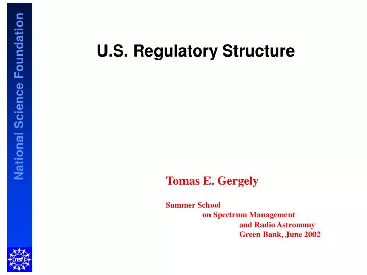 u s regulatory structure