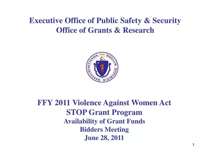 executive office of public safety security office of grants research