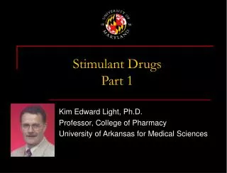 Stimulant Drugs Part 1