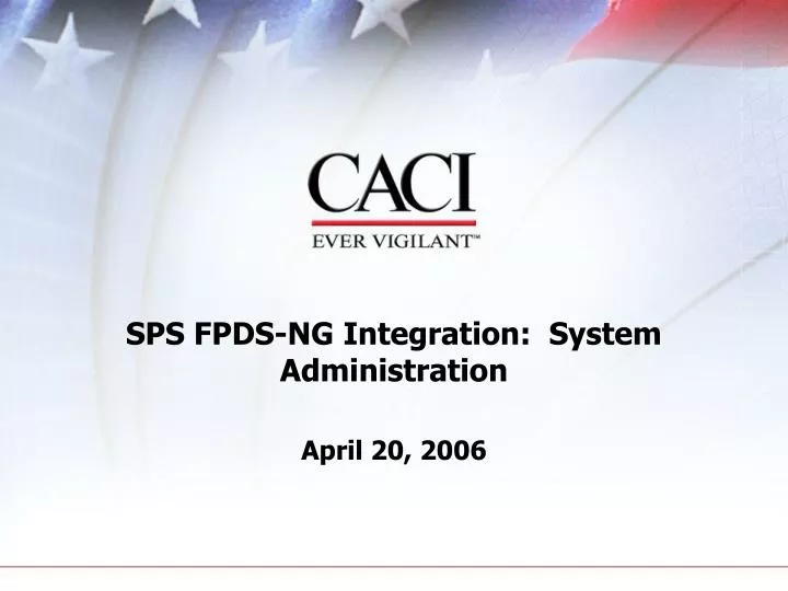 sps fpds ng integration system administration
