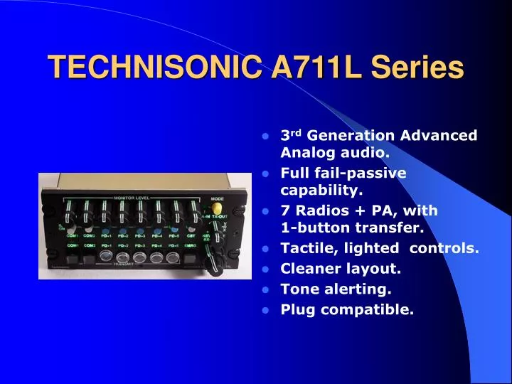technisonic a711l series